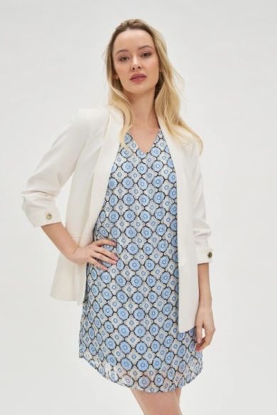 Marynarka damska, biała, Moodo