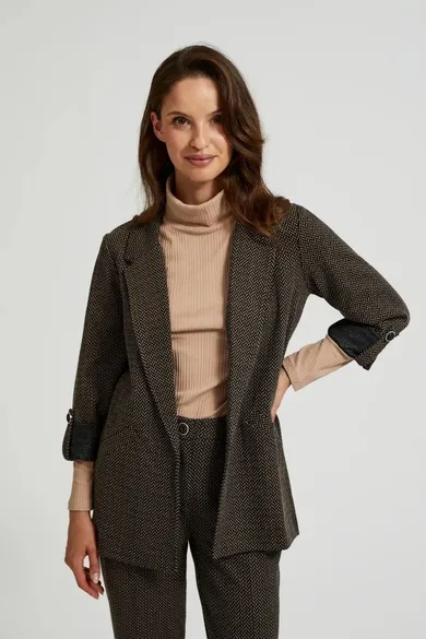 Marynarka damska, czarna, Moodo