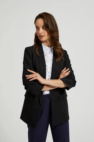 Marynarka damska, czarna, Moodo