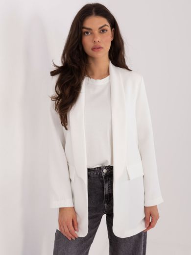 Marynarka damska, ecru, Italy Moda