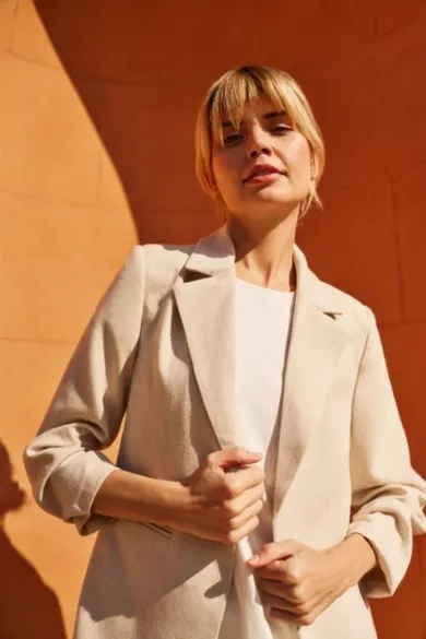 Marynarka damska, ecru, Moodo