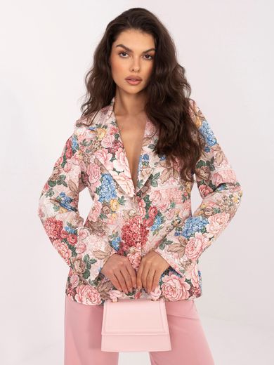 Marynarka damska, różowa, Italy Moda