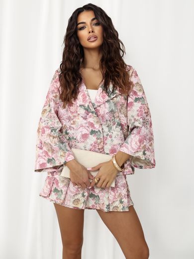 Marynarka damska, różowa, Italy Moda