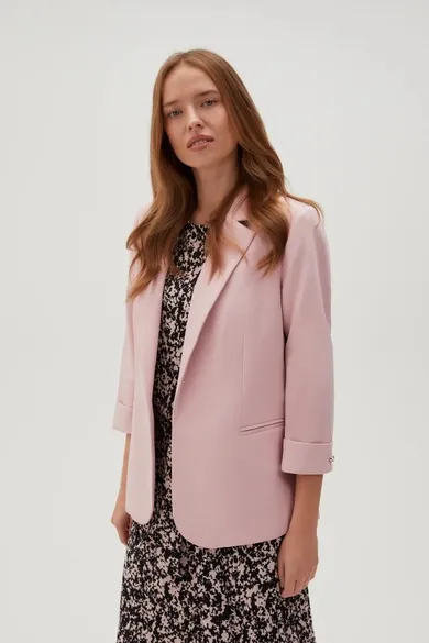 Marynarka damska, różowa, Moodo