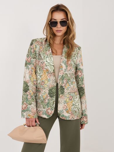 Marynarka damska, zielona, Italy Moda