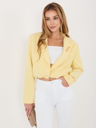 Marynarka damska, żółta, Italy Moda