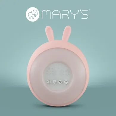 Mary's, Królik, budzik i lampka nocna LED, różowy