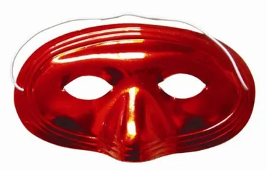 Maska na oczy, gładka, czerwona