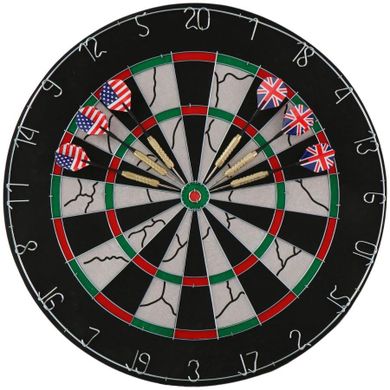 Master Darts, tarcza do darta deluxe sizalowa z rzutkami, 45 cm