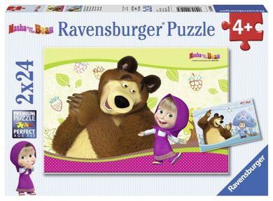 Masza i Niedźwiedź, puzzle 2w1, 48 elementów