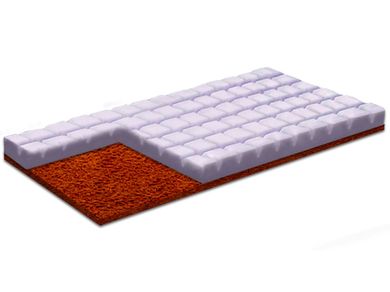 Materace z Gór, Top Kokos Cube, materac utwardzający, nawierzchniowy, kokosowy, bez pokrowca, 70-220-6 cm