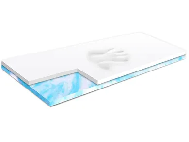 Materace z Gór, Top Marshmalo Visco, materac otulający, nawierzchniowy, termoelastyczny, 60-170-6 cm