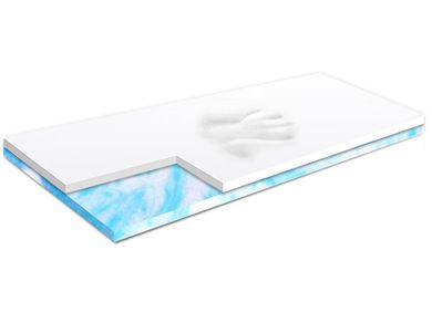 Materace z Gór, Top Marshmalo Visco, materac otulający, nawierzchniowy, termoelastyczny, bez pokrowca, 90-180-6 cm