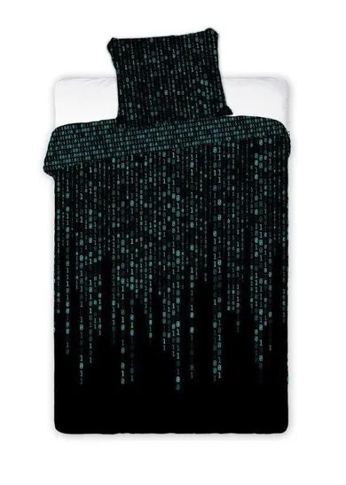 Matrix, Fluo, 2-częściowy komplet pościeli bawełnianej, świeci w ciemności, 140-200 cm