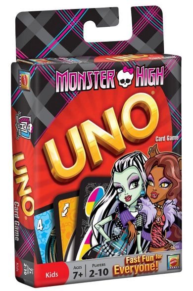 Mattel, Uno, Monster High, gra karciana