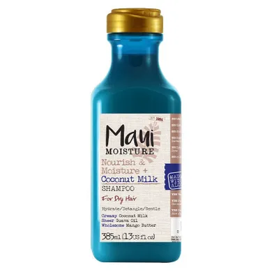 Maui Moisture, Nourish & Moisture + Coconut Milk Shampoo, szampon do włosów suchych z mleczkiem kokosowym, 385 ml