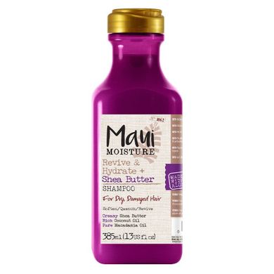 Maui Moisture, Revive & Hydrate + Shea Butter Shampoo, szampon do włosów suchych i zniszczonych z masłem shea, 385 ml