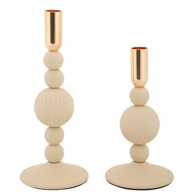 Mauro Ferretti, Aster, zestaw świeczników, kremowy