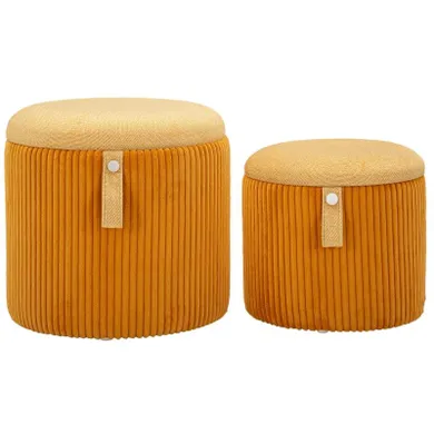 Mauro Ferretti, Bolzano, zestaw puf ze schowkiem, średnica 38 cm, średnica 32 cm