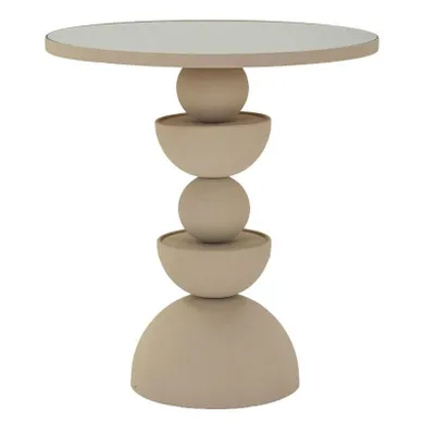 Mauro Ferretti, Dune, stolik kawowy z lustrzanym blatem, średnica 45 cm