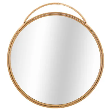 Mauro Ferretti, okrągłe lustro ścienne z rattanu, Panama, Ø 80 cm