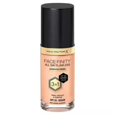 Max Factor, Facefinity all day flawless 3in1, podkład, nr n45, warm almond, 30 ml