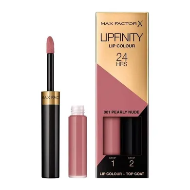 Max Factor, Lipfinity Lip Colour, dwufazowa pomadka w płynie o długotrwałym efekcie, 01 Pearly Nude