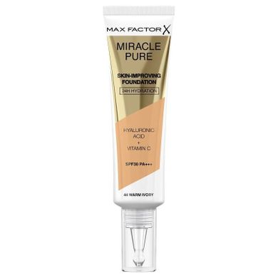 Max Factor, Miracle Pure, podklad do twarzy, nr 44 Warm Ivory, 30 ml