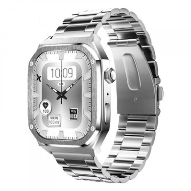 Maxcom, FW65 Iron S, smartwatch, srebrny