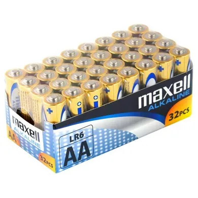 Maxell, Alkaline, baterie, 32xAA, LR6