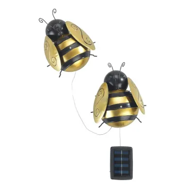 Maximex, lampki ogrodowe solarne, pszczoły LED, 2 szt