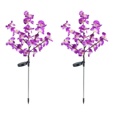 Maximex, lampki ogrodowe solarne, storczyki LED, 75 cm, 2 szt.