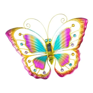 Maximex, ozdoba ogrodowa na ścianę, motyl solarny LED, 54-40 cm
