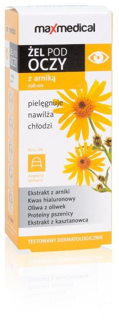 Maxmedical, roll on, żel z arniką, 15 ml