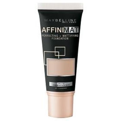 Maybelline, Affinimat Perfecting + Mattifying Foundation SPF 17, podkład matujący do twarzy, nr 02 Light Porcelane, 30 ml