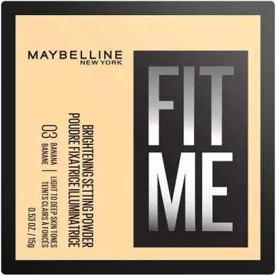Maybelline Fit Me, puder sypki matujący, 03 banana, 15 g