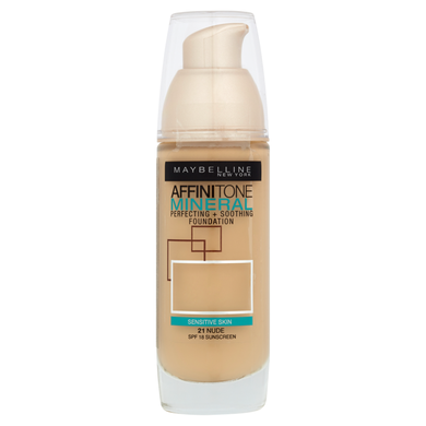 Maybelline New York, Affinitone Mineral, podkład 21 Nude, 30 ml