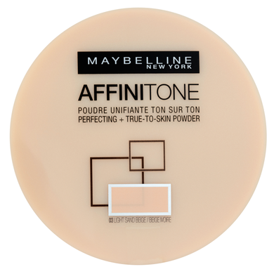 Maybelline New York, Affinitone, puder 03 Light Sand Beige, 9 g
