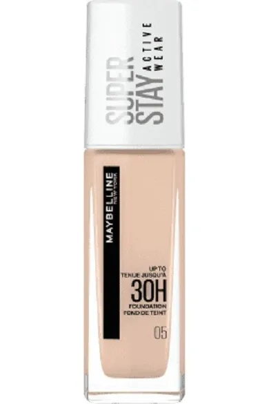 Maybelline, Super Stay Active Wear 30h, podkład długotrwały, nr 05 light beige, 30 ml