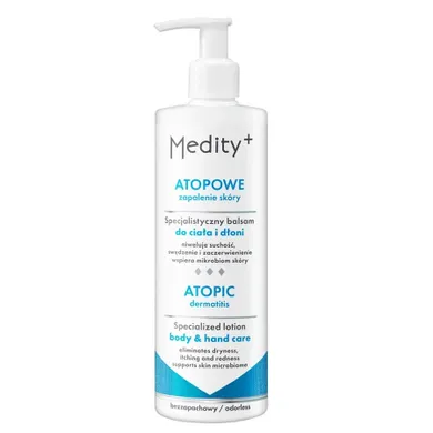 Medity+, Atopowe Zapalenie Skóry, specjalistyczny balsam do ciała i dłoni, 200 ml