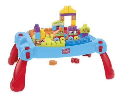 MEGA Bloks, First Builders, Stolik z klockami, 30 elementów