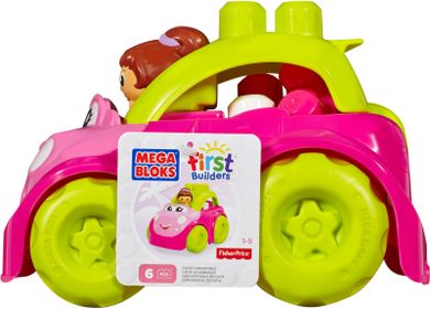 Mega Bloks, Kabriolet Catie z klockami, 6 elementów
