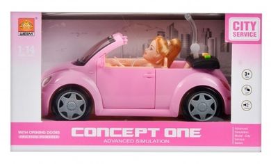 Mega Creative, auto osobowe, różowe, zestaw z lalką