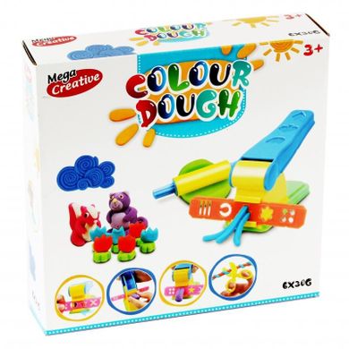 Mega Creative, masa plastyczna, wyciskarka, formeki, akcesoria, 6 kolorów
