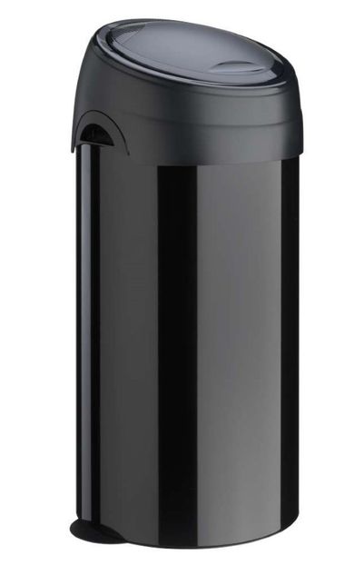 Meliconi, kosz na śmieci Soft Touch 60 L, połysk, czarny
