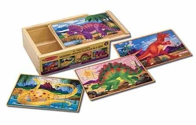 Melissa & Doug, Dinozaury, puzzle w pudełku