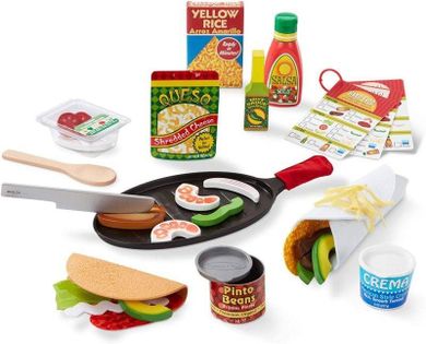 Melissa & Doug, Fill & Fold, zestaw do robienia tortilli, Taco & Tortilla, 43 elementów
