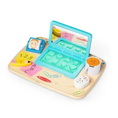 Melissa & Doug, laptop, drewniana tablica sensoryczna