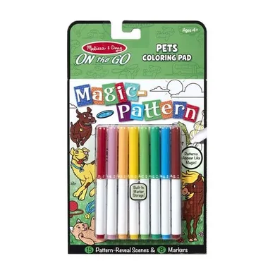 Melissa & Doug, Magic Colouring Pad, Zwierzęta, zestaw kolorowanek z flamastrami