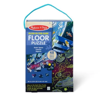 Melissa & Doug, puzzle podłogowe, świecące w ciemności, kosmos, 48 elementów